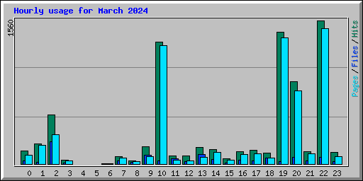 Hourly usage for March 2024