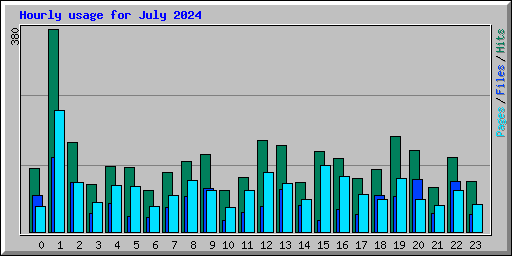 Hourly usage for July 2024