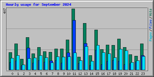 Hourly usage for September 2024