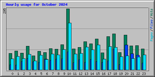 Hourly usage for October 2024